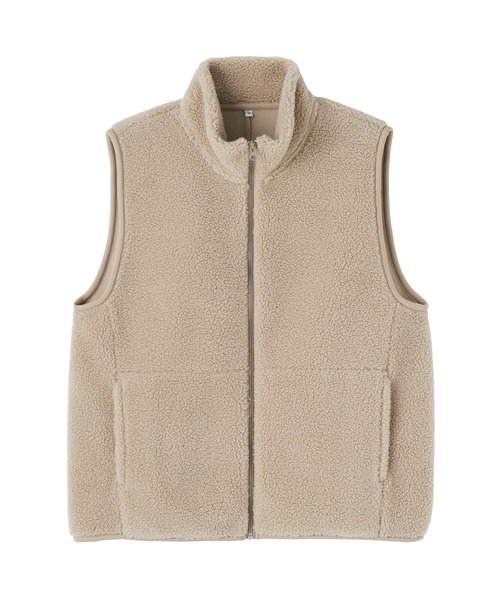 無印良品(ムジルシリョウヒン)の「婦人 ボアフリースベスト(ベスト・レディース・ダークネイビー/アイボリー/ライトベージュ/スモークピンク・S/M/L/XL/XS/XXL)」の9枚目の写真