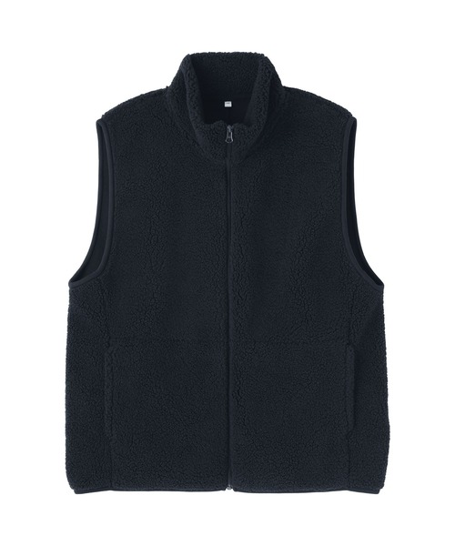 無印良品(ムジルシリョウヒン)の「婦人 ボアフリースベスト(ベスト・レディース・ダークネイビー/アイボリー/ライトベージュ/スモークピンク・S/M/L/XL/XS/XXL)」の12枚目の写真