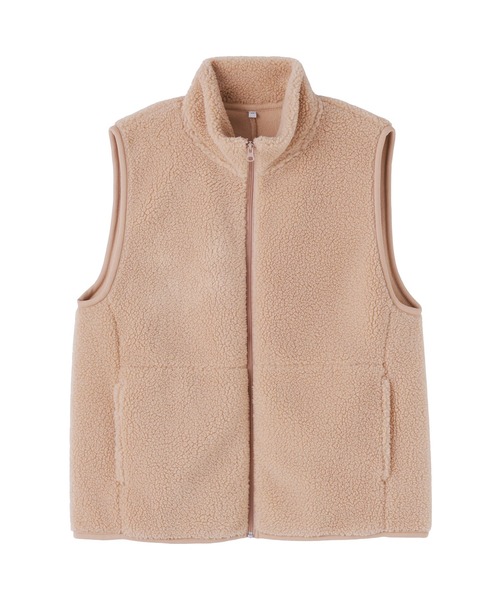 無印良品(ムジルシリョウヒン)の「婦人 ボアフリースベスト(ベスト・レディース・ダークネイビー/アイボリー/ライトベージュ/スモークピンク・S/M/L/XL/XS/XXL)」の19枚目の写真