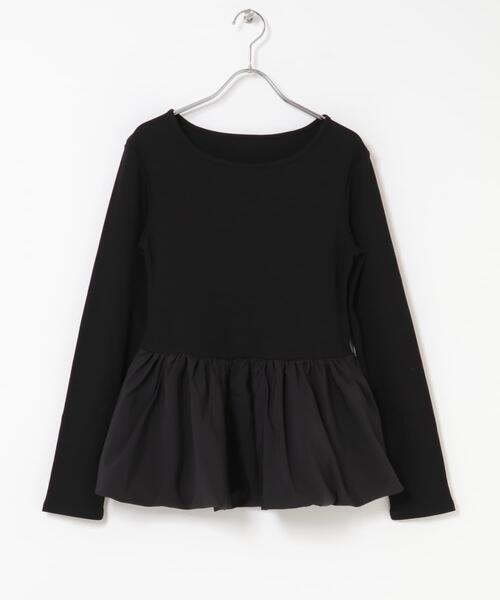 SENSE OF PLACE by URBAN RESEARCH（センスオブプレイスバイアーバンリサーチ）の「フリルバルーンコンパクトトップ（Tシャツ/カットソー・レディース・ブラック/オフホワイト・ONE）」の10枚目の写真