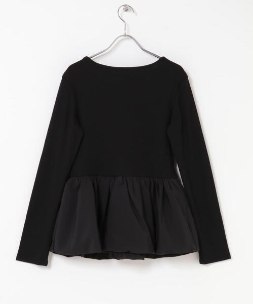 SENSE OF PLACE by URBAN RESEARCH（センスオブプレイスバイアーバンリサーチ）の「フリルバルーンコンパクトトップ（Tシャツ/カットソー・レディース・ブラック/オフホワイト・ONE）」の12枚目の写真