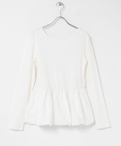 SENSE OF PLACE by URBAN RESEARCH（センスオブプレイスバイアーバンリサーチ）の「フリルバルーンコンパクトトップ（Tシャツ/カットソー・レディース・ブラック/オフホワイト・ONE）」の21枚目の写真