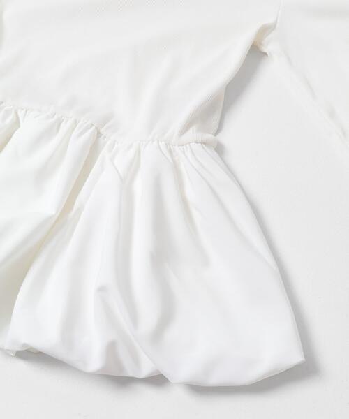SENSE OF PLACE by URBAN RESEARCH（センスオブプレイスバイアーバンリサーチ）の「フリルバルーンコンパクトトップ（Tシャツ/カットソー・レディース・ブラック/オフホワイト・ONE）」の22枚目の写真