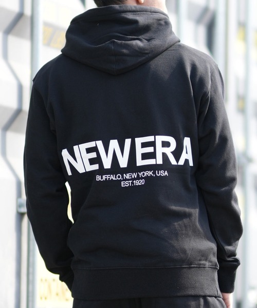 NEW ERA（ニューエラ）の「【ムラサキスポーツ限定】NEW ERA/ニューエラ SWEAT PULLOVORIGIN MS パーカー 14877272/14877273（パーカー・メンズ・ブラック/アイボリー・2XL/XL/L/M）」の2枚目の写真