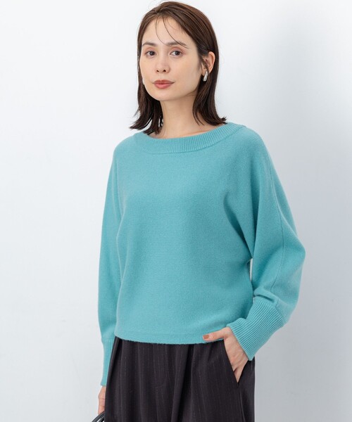 美品✨アパルトモン　 ウールカシミヤニット　ボートネック　ハイネック　デコルテ 美品✨アパルトモン ウールカシミヤニット ボートネック ハイネック