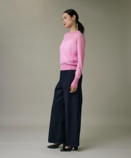 I.T.'S international(イッツインターナショナル)の「クルーネックニットプルオーバー《Melty air wool》(ニット/セーター・レディース・ピンク/ブルー/グレー/ブラック/オフホワイト・フリー)」の7枚目の写真