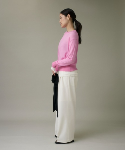 I.T.'S international(イッツインターナショナル)の「クルーネックニットプルオーバー《Melty air wool》(ニット/セーター・レディース・ピンク/ブルー/グレー/ブラック/オフホワイト・フリー)」の10枚目の写真