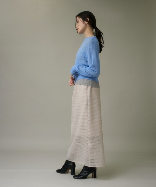 I.T.'S international(イッツインターナショナル)の「クルーネックニットプルオーバー《Melty air wool》(ニット/セーター・レディース・ピンク/ブルー/グレー/ブラック/オフホワイト・フリー)」の13枚目の写真
