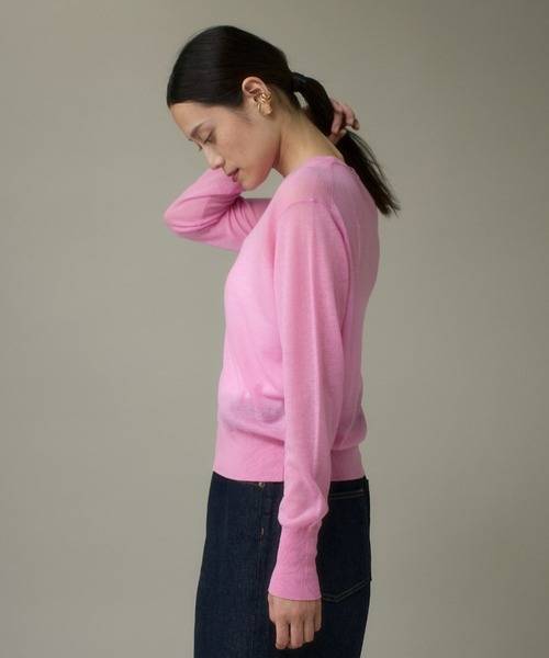 I.T.'S international(イッツインターナショナル)の「クルーネックニットプルオーバー《Melty air wool》(ニット/セーター・レディース・ピンク/ブルー/グレー/ブラック/オフホワイト・フリー)」の20枚目の写真