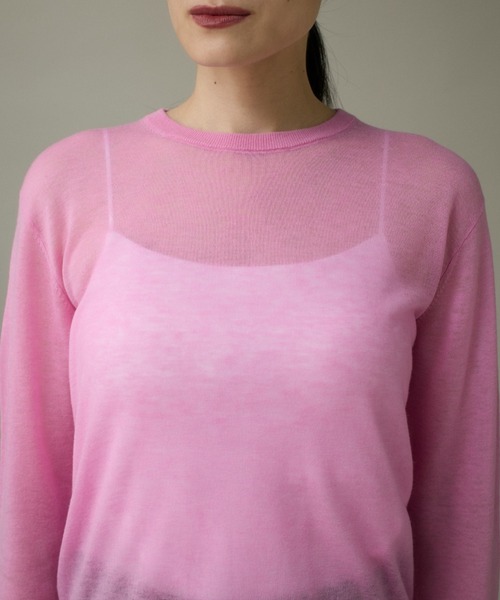 I.T.'S international(イッツインターナショナル)の「クルーネックニットプルオーバー《Melty air wool》(ニット/セーター・レディース・ピンク/ブルー/グレー/ブラック/オフホワイト・フリー)」の22枚目の写真