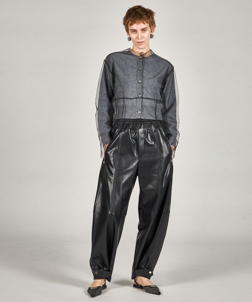 PRANK PROJECT（プランクプロジェクト）の「リバーシブルチュールニットカーディガン / Reversible Tulle Knit Cardigan（カーディガン/ボレロ・レディース・ピンク/ベージュ/グレー・FREE）」の9枚目の写真