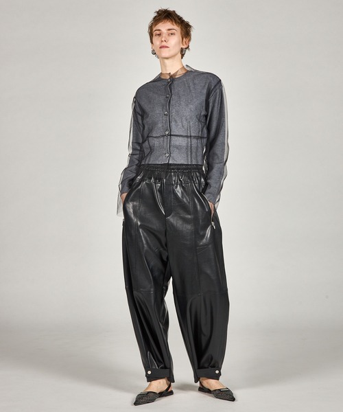 PRANK PROJECT（プランクプロジェクト）の「リバーシブルチュールニットカーディガン / Reversible Tulle Knit Cardigan（カーディガン/ボレロ・レディース・ピンク/ベージュ/グレー・FREE）」の13枚目の写真