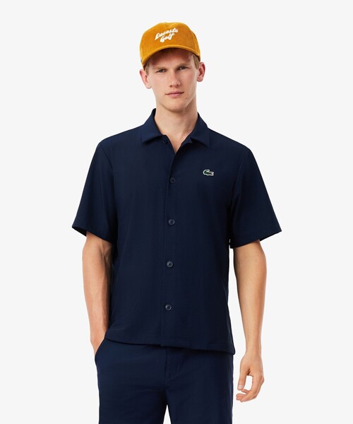 LACOSTE（ラコステ）の「ラコステゴルフウルトラドライボタンシャツ（シャツ/ブラウス・メンズ・オリーブ/ネイビー・40/39/41）」の3枚目の写真