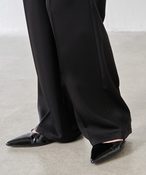 COLLAGE GALLARDAGALANTE(コラージュガリャルダガランテ)の「サテンレースレイヤードパンツ(その他パンツ・レディース・オフホワイト/ブラック・FREE)」の18枚目の写真