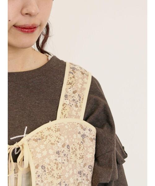 セール】パッチワーク風花柄キルトビスチェ（ベスト）｜Samansa Mos2