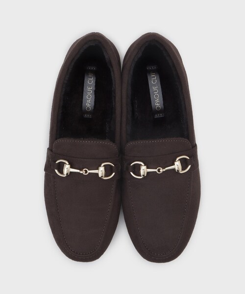 OPAQUE.CLIP（オペークドットクリップ）の「【通勤対応可能】ビット付きフェイクファーローファー（パンプス・レディース・ベージュ/ブラウン系その他5/ブラック・03/02/01）」の8枚目の写真