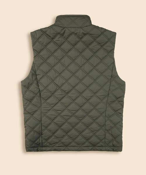 BROOKS BROTHERS（ブルックスブラザーズ）の「ポリエステル　モックネック　キルティングベスト（ベスト・メンズ・オリーブ・LARGE/MEDIUM/SMALL/X-LARGE）」の4枚目の写真