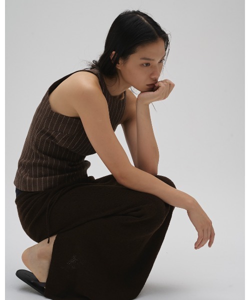 TODAYFUL（トゥデイフル）の「Stripe Americansleeve Tops（タンクトップ・レディース・ブラウン・FREE）」の3枚目の写真