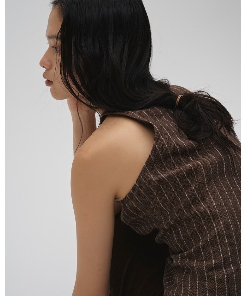 TODAYFUL（トゥデイフル）の「Stripe Americansleeve Tops（タンクトップ・レディース・ブラウン・FREE）」の4枚目の写真