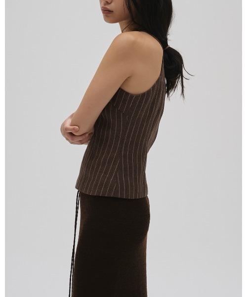 TODAYFUL（トゥデイフル）の「Stripe Americansleeve Tops（タンクトップ・レディース・ブラウン・FREE）」の5枚目の写真