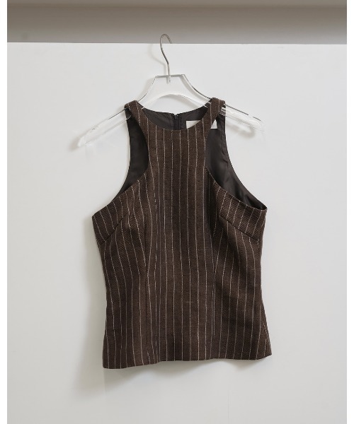 TODAYFUL（トゥデイフル）の「Stripe Americansleeve Tops（タンクトップ・レディース・ブラウン・FREE）」の6枚目の写真