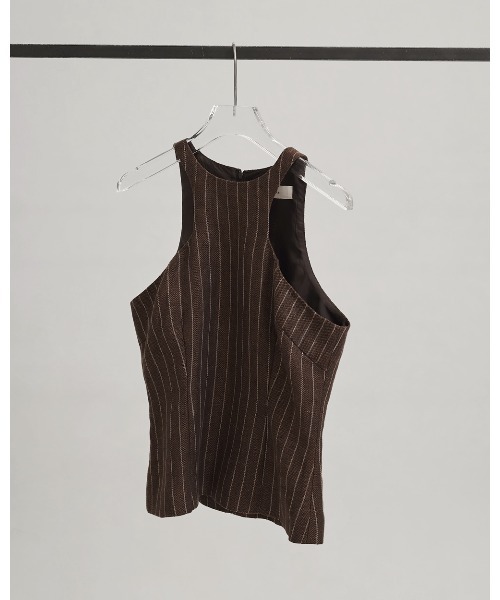 TODAYFUL（トゥデイフル）の「Stripe Americansleeve Tops（タンクトップ・レディース・ブラウン・FREE）」の7枚目の写真