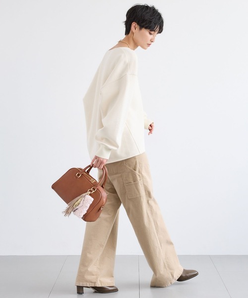 BARNYARDSTORM（バンヤードストーム）の「BARNYARDSTORM / TRスムースVネックプルオーバー/ マシンウォッシャブル 【YouTube「i.style closet」紹介アイテム】（スウェット・レディース・ホワイト/グレー/ピンク・M/S）」の20枚目の写真