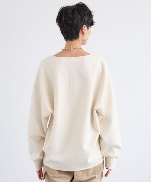 BARNYARDSTORM（バンヤードストーム）の「BARNYARDSTORM / TRスムースVネックプルオーバー/ マシンウォッシャブル 【YouTube「i.style closet」紹介アイテム】（スウェット・レディース・ホワイト/グレー/ピンク・M/S）」の11枚目の写真