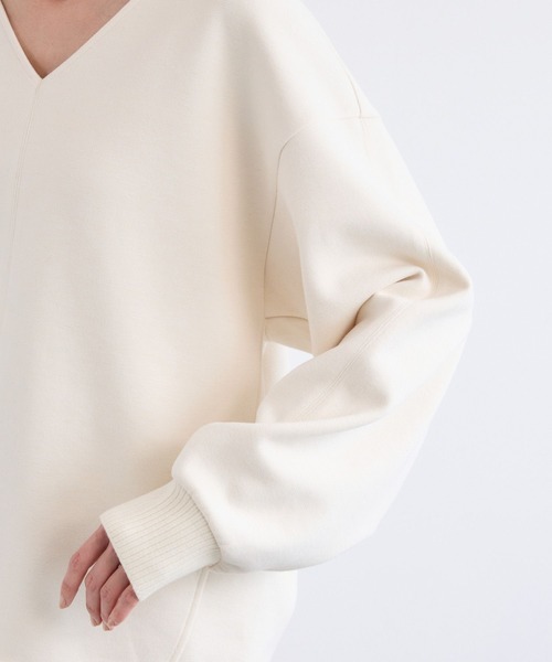 BARNYARDSTORM（バンヤードストーム）の「BARNYARDSTORM / TRスムースVネックプルオーバー/ マシンウォッシャブル 【YouTube「i.style closet」紹介アイテム】（スウェット・レディース・ホワイト/グレー/ピンク・M/S）」の14枚目の写真