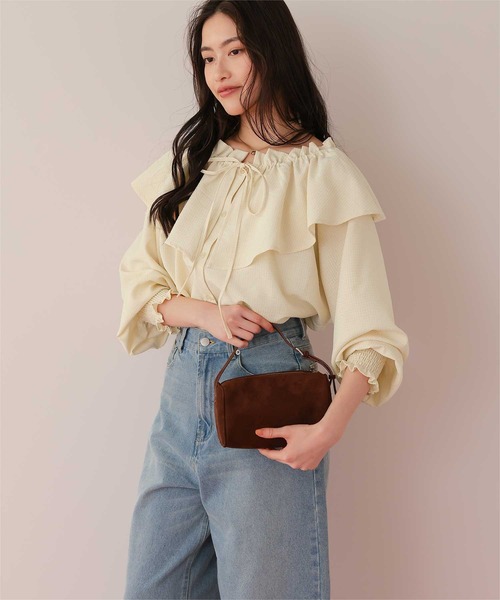 titivate(ティティベイト)の「ふんわりシルエットマルチウェイブラウス(シャツ/ブラウス・レディース・ブラック/ライトイエロー/オフホワイト・M/L)」の3枚目の写真