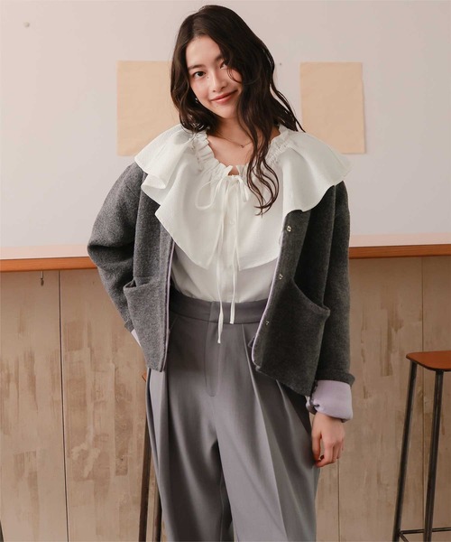 titivate(ティティベイト)の「ふんわりシルエットマルチウェイブラウス(シャツ/ブラウス・レディース・ブラック/ライトイエロー/オフホワイト・M/L)」の12枚目の写真