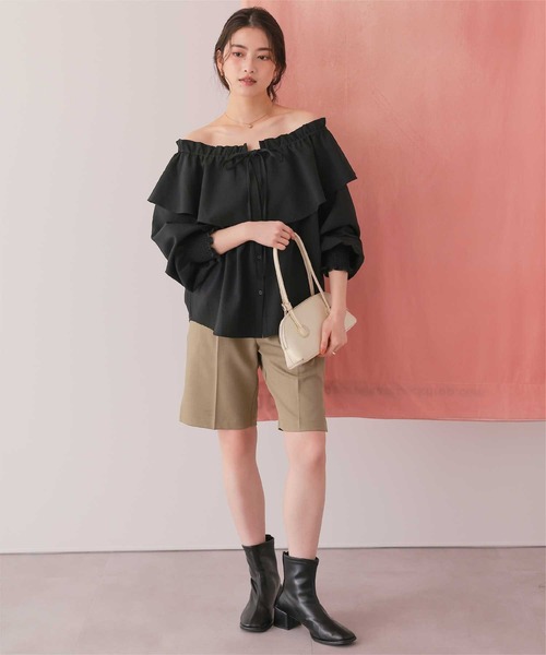 titivate(ティティベイト)の「ふんわりシルエットマルチウェイブラウス(シャツ/ブラウス・レディース・ブラック/ライトイエロー/オフホワイト・M/L)」の17枚目の写真