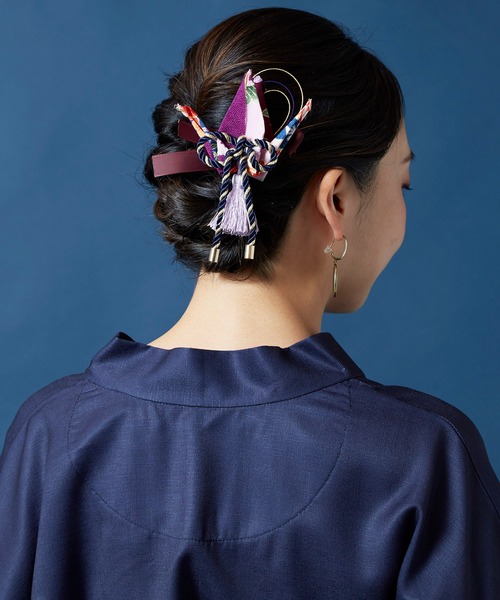 カヤ（カヤ）の「【カヤ】折鶴祝いヘアクリップ（バレッタ/ヘアクリップ・レディース・ブラック/ブルー/ピンク/パープル・FREE）」の12枚目の写真