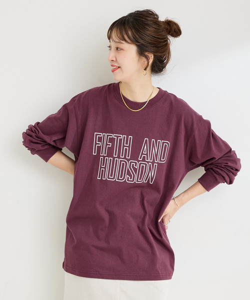 Russell Athletic（ラッセルアスレティック）の「RUSSELL ATHLETIC / ラッセル・アスレティック 別注 ロゴロンT（Tシャツ/カットソー・レディース・ホワイト/ボルドー/サックスブルー/ブラック系その他・FREE）」の4枚目の写真