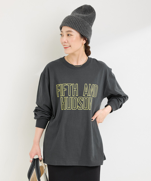 Russell Athletic（ラッセルアスレティック）の「RUSSELL ATHLETIC / ラッセル・アスレティック 別注 ロゴロンT（Tシャツ/カットソー・レディース・ホワイト/ボルドー/サックスブルー/ブラック系その他・FREE）」の8枚目の写真