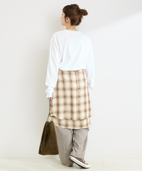 Russell Athletic（ラッセルアスレティック）の「RUSSELL ATHLETIC / ラッセル・アスレティック 別注 ロゴロンT（Tシャツ/カットソー・レディース・ホワイト/ボルドー/サックスブルー/ブラック系その他・FREE）」の11枚目の写真