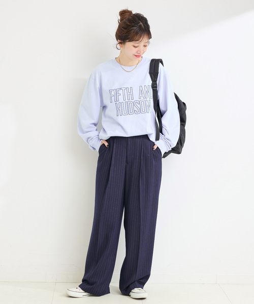 Russell Athletic（ラッセルアスレティック）の「RUSSELL ATHLETIC / ラッセル・アスレティック 別注 ロゴロンT（Tシャツ/カットソー・レディース・ホワイト/ボルドー/サックスブルー/ブラック系その他・FREE）」の17枚目の写真