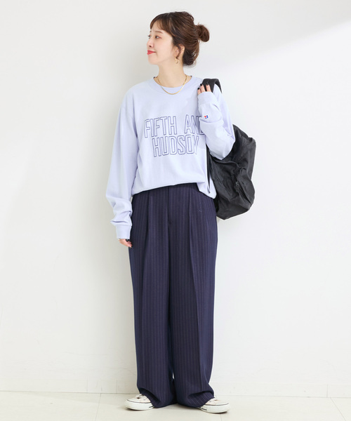 Russell Athletic（ラッセルアスレティック）の「RUSSELL ATHLETIC / ラッセル・アスレティック 別注 ロゴロンT（Tシャツ/カットソー・レディース・ホワイト/ボルドー/サックスブルー/ブラック系その他・FREE）」の21枚目の写真