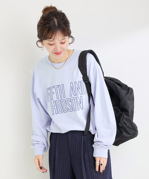 Russell Athletic（ラッセルアスレティック）の「RUSSELL ATHLETIC / ラッセル・アスレティック 別注 ロゴロンT（Tシャツ/カットソー・レディース・ホワイト/ボルドー/サックスブルー/ブラック系その他・FREE）」の22枚目の写真