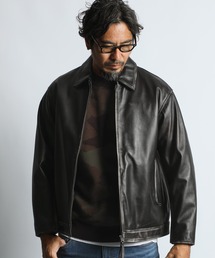 The DUFFER of ST.GEORGE(ザダファーオブセントジョージ)のSINGLE RIDERS JACKET:シープスキンレザー シングルライダース ジャケット(ライダースジャケット)