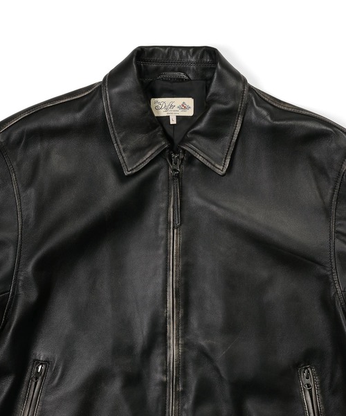 【イギリス製】DUFFER レザージャケット シングルライダース 高級 SINGLE RIDERS JACKET：シープスキンレザー シングルライダース