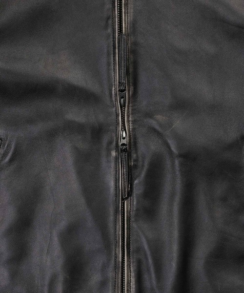 SINGLE RIDERS JACKET：シープスキンレザー シングルライダース