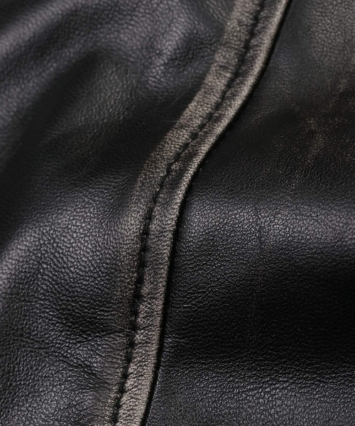 SINGLE RIDERS JACKET：シープスキンレザー シングルライダース