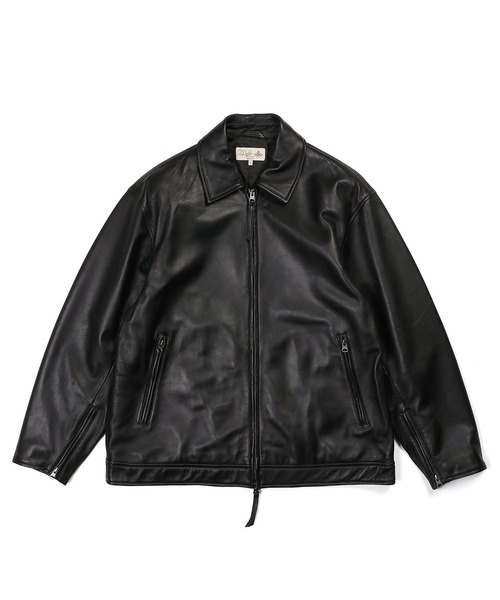 The DUFFER of ST.GEORGE（ザダファーオブセントジョージ）の「SINGLE RIDERS JACKET：シープスキンレザー シングルライダース ジャケット（ライダースジャケット・メンズ・ブラック/スミクロ・MEDIUM/LARGE/X-LARGE）」の11枚目の写真
