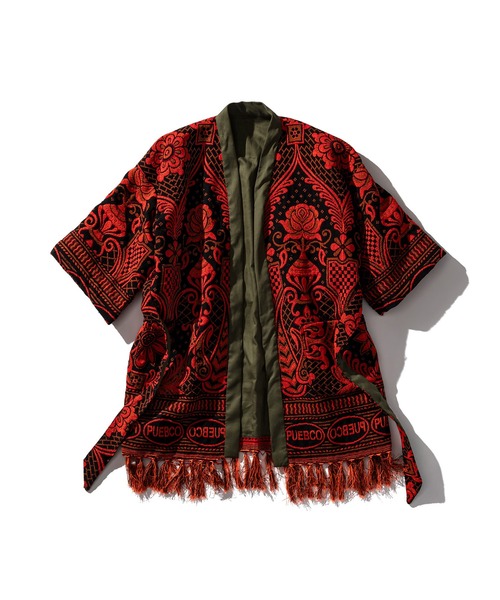 PUEBCO（プエブコ）の「RUG FABRIC REVERSIBLE GOWN Black（ガウン/バスローブ・メンズ・ブラック系その他・ONE SIZE）」の3枚目の写真