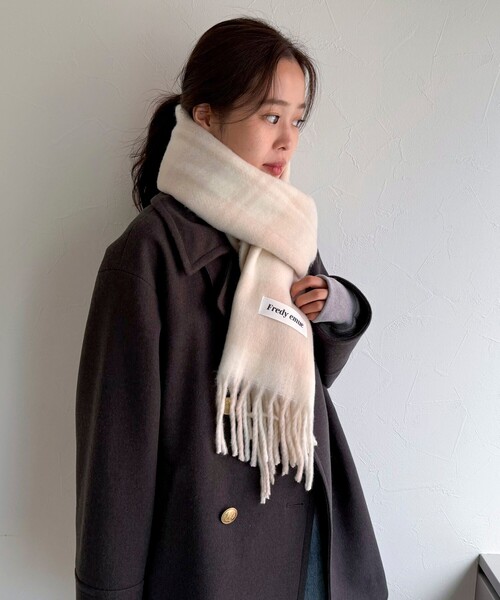 秋冬の差し色に】ソフトタッチチェックマフラー 40（マフラー）｜fredy