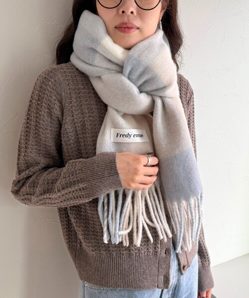 秋冬の差し色に】ソフトタッチチェックマフラー 40（マフラー）｜fredy