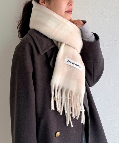 秋冬の差し色に】ソフトタッチチェックマフラー 40（マフラー）｜fredy