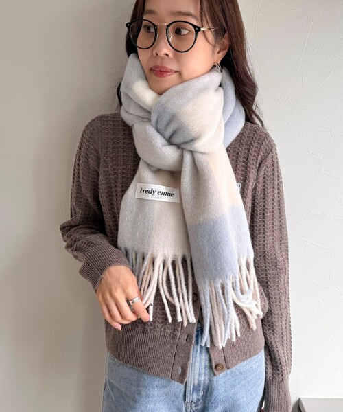 秋冬の差し色に】ソフトタッチチェックマフラー 40（マフラー）｜fredy