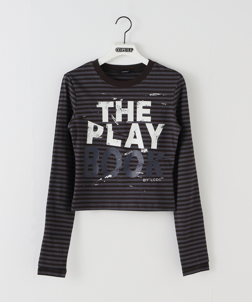 LCDC TM（エルシーディーシーティーエム）の「【Geek Office / ギークオフィス】LCDC TM / PRINTED JERSEY TOP_STRIPED（Tシャツ/カットソー・レディース・ブラウン・SMALL）」の3枚目の写真